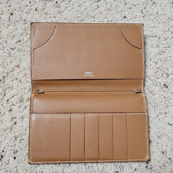 Hermès Tan Leather Flap Agenda Notebook Checkbook Wallet - Picture 5 of 10